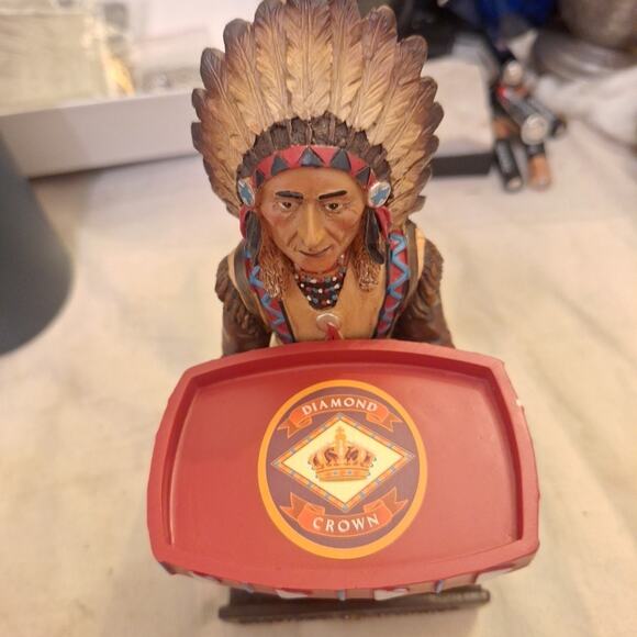 Diamond Crown Chief Copper Penny Statue~ Cigar Company~ Awesome Memorabilia - Picture 2 of 6